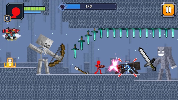 Red Stickman in Craft World screenshot image 2_Popularmodapk.com