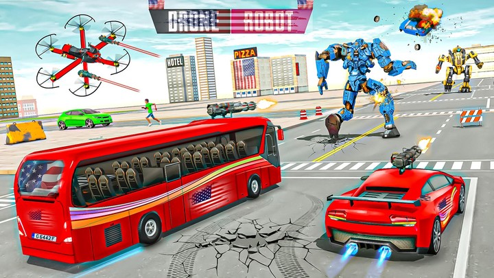 Bus Robot Car Drone Robot Game screenshot image 3_Popularmodapk.com