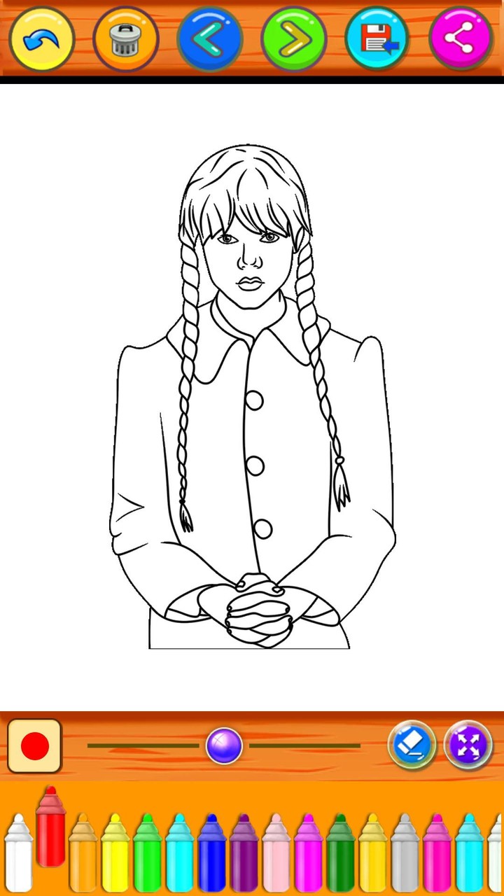 Coloring Book Wednesday Addams screenshot image 3_Popularmodapk.com