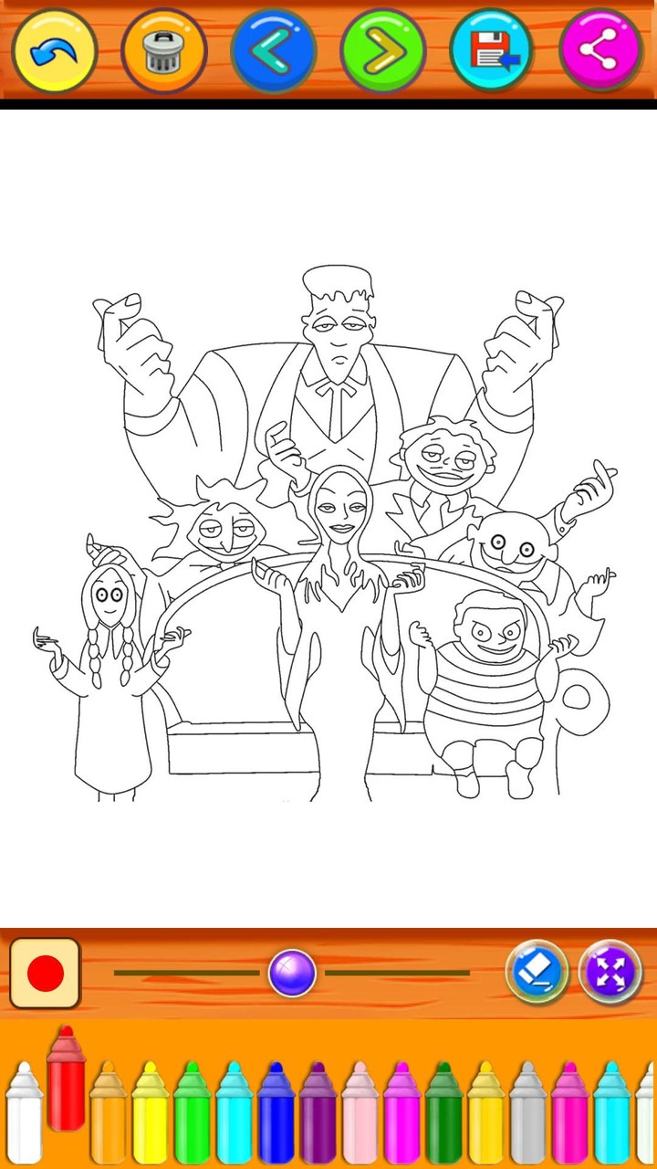 Coloring Book Wednesday Addams screenshot image 4_Popularmodapk.com