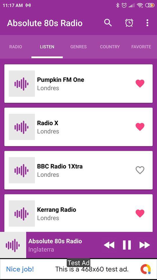 Absolute 80s radio station UK screenshot image 2_Popularmodapk.com