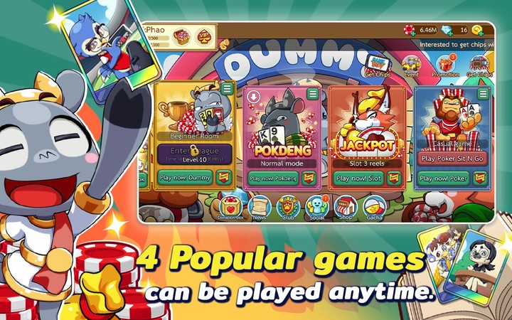 Dummy & Toon Poker OnlineGame screenshot image 4_Popularmodapk.com