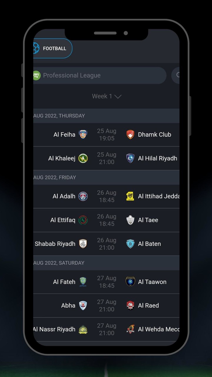 Saudi league matches screenshot image 7_Popularmodapk.com