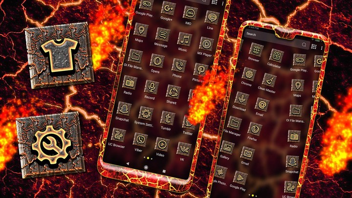 Lava Cracks Launcher Theme screenshot image 8_Popularmodapk.com