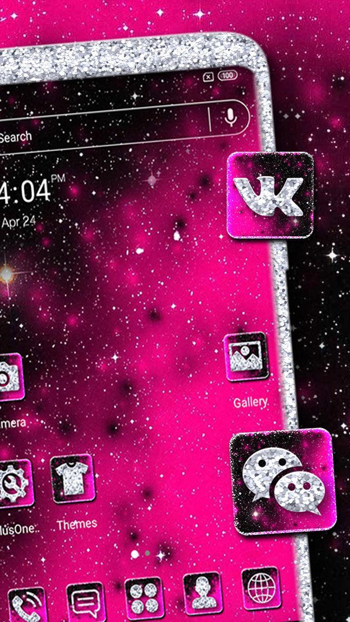 Black Pink Glitter Launcher Themes screenshot image 9_Popularmodapk.com