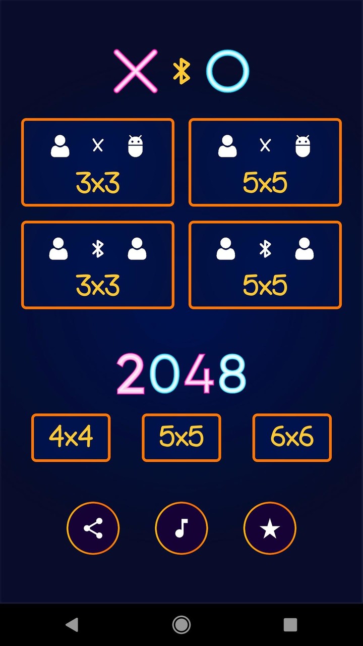Tic Tac Toe Glow & 2048 Puzzle screenshot image 3_Popularmodapk.com