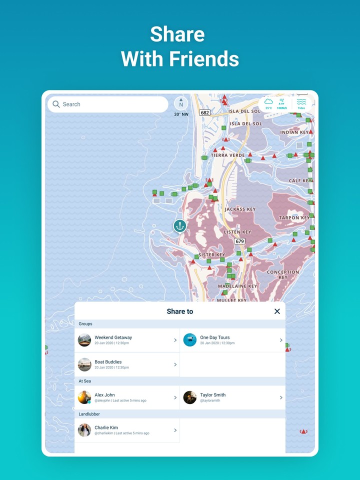 Wavve Boating: Easy Marine GPS screenshot image 41_Popularmodapk.com