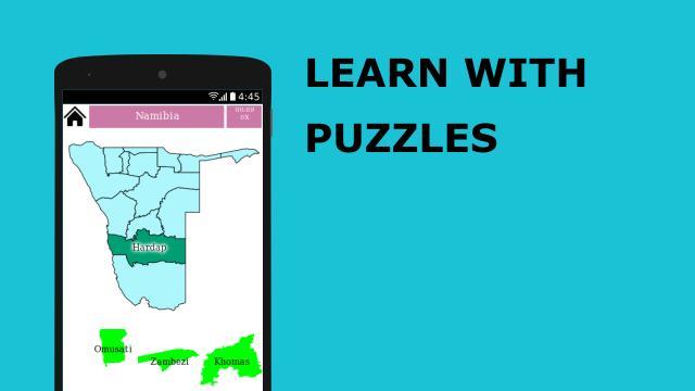Map Quiz Puzzle 2020 - Namibia screenshot image 3_Popularmodapk.com