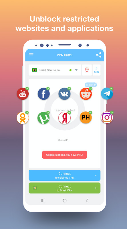 VPN Brazil - get Brazilian IP screenshot image 7_Popularmodapk.com