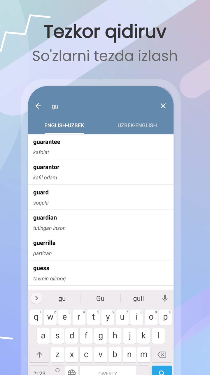 Inglizcha O'zbekcha lug'at screenshot image 3_Popularmodapk.com