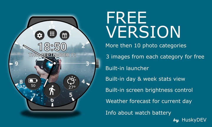 Photo Watch Face by HuskyDEV screenshot image 9_Popularmodapk.com