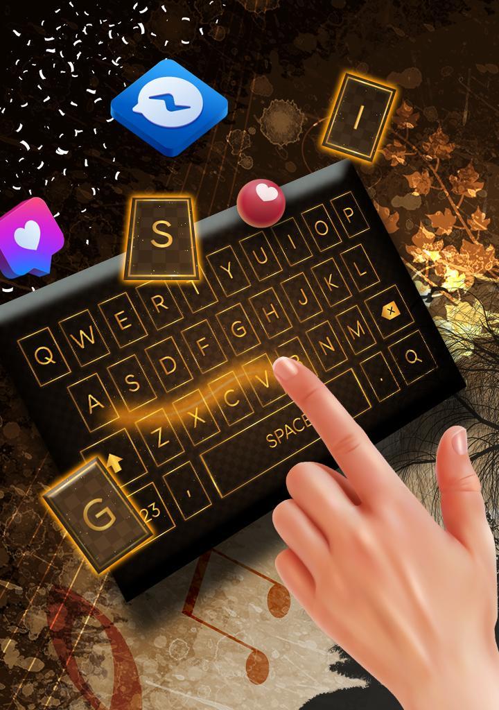 Transparent Golden Keyboard screenshot image 4_Popularmodapk.com