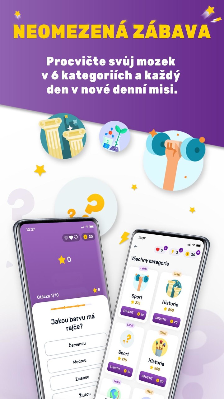 Kvízuj - české znalostní kvízy screenshot image 2_Popularmodapk.com
