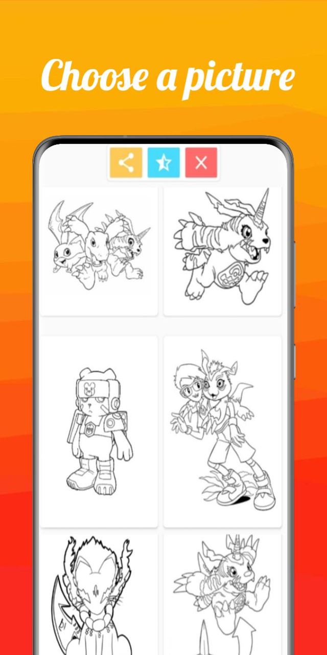 Digimons Kids Coloring Book screenshot image 2_Popularmodapk.com