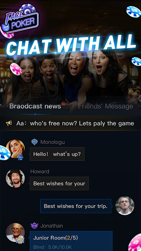 Face Poker - Live Video Poker screenshot image 4_Popularmodapk.com