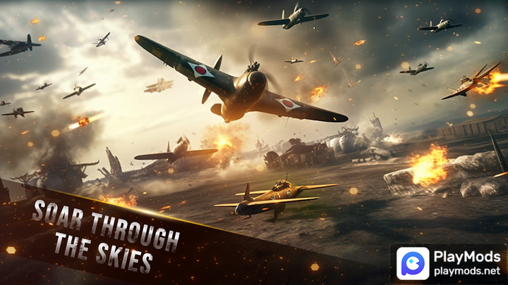 Warplanes Dogfight・WW2 Battle<span>(No Ads)</span> screenshot image 4_Popularmodapk.com