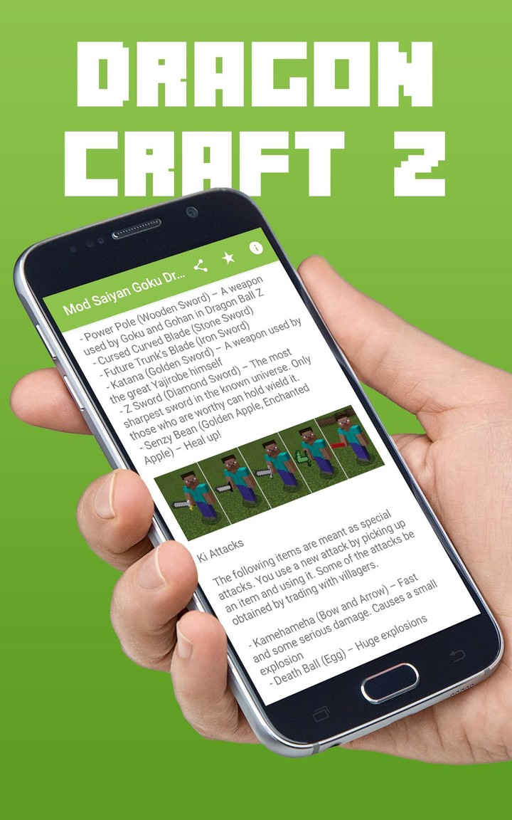 Mod Saiyan Goku Dragon Craft Z for MCPE screenshot image 1_Popularmodapk.com