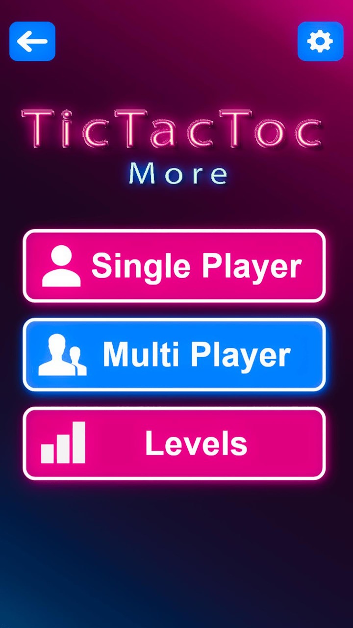 Tic Tac Toe Glow - Puzzle Game screenshot image 1_Popularmodapk.com