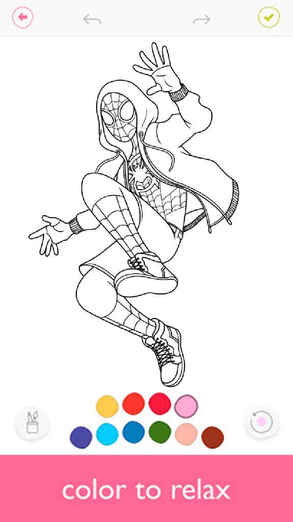 Miles Morales Coloring Book screenshot image 1_Popularmodapk.com