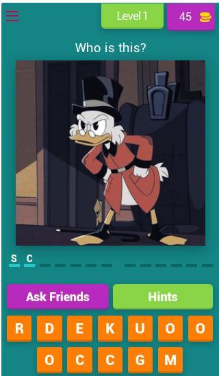 Guess the heroes of DuckTales screenshot image 1_Popularmodapk.com