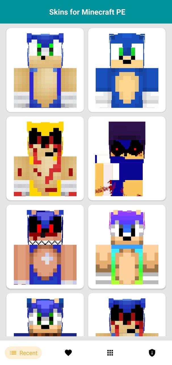 Soni Skins for Minecraft screenshot image 5_Popularmodapk.com