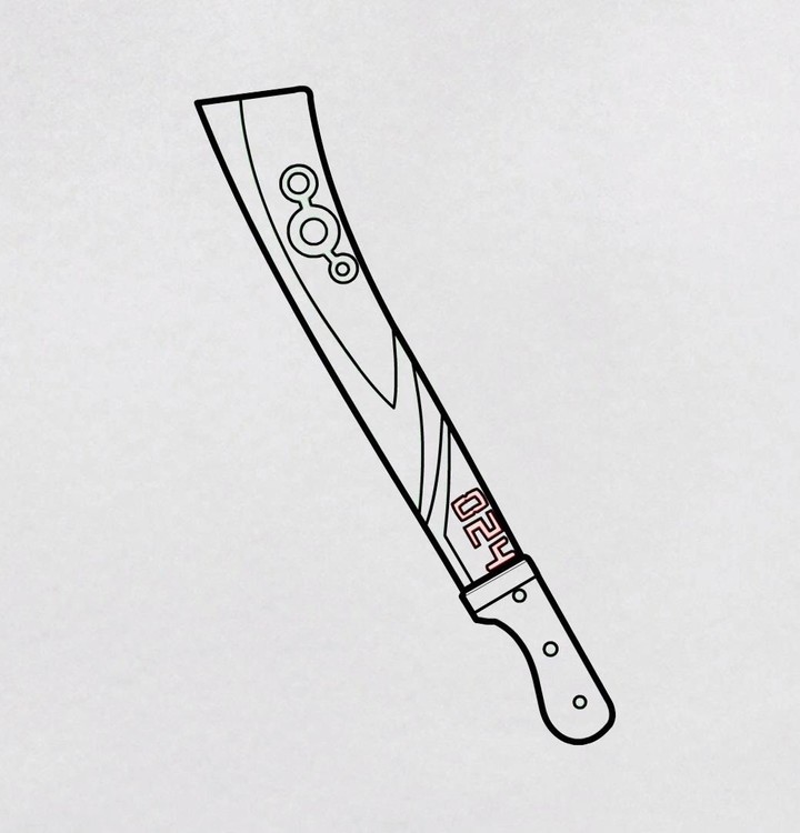 How to draw edged weapons step screenshot image 10_Popularmodapk.com