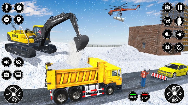 Snow Excavator Dump Truck Game screenshot image 4_Popularmodapk.com