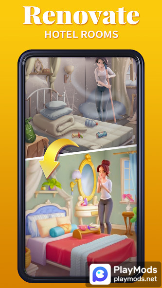 Merge Hotel Empire: Design<span>(Unlimited Money)</span> screenshot image 2_Popularmodapk.com