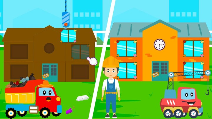 Digger Trucks Kid Construction screenshot image 2_Popularmodapk.com