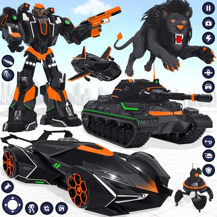 Muscle Car Robot Car Game screenshot image 1_Popularmodapk.com