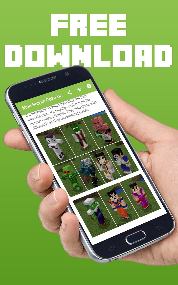 Mod Saiyan Goku Dragon Craft Z for MCPE screenshot image 4_Popularmodapk.com