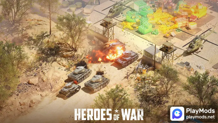 Heroes of War: Idle army game<span>(Speed change)</span> screenshot image 2_Popularmodapk.com