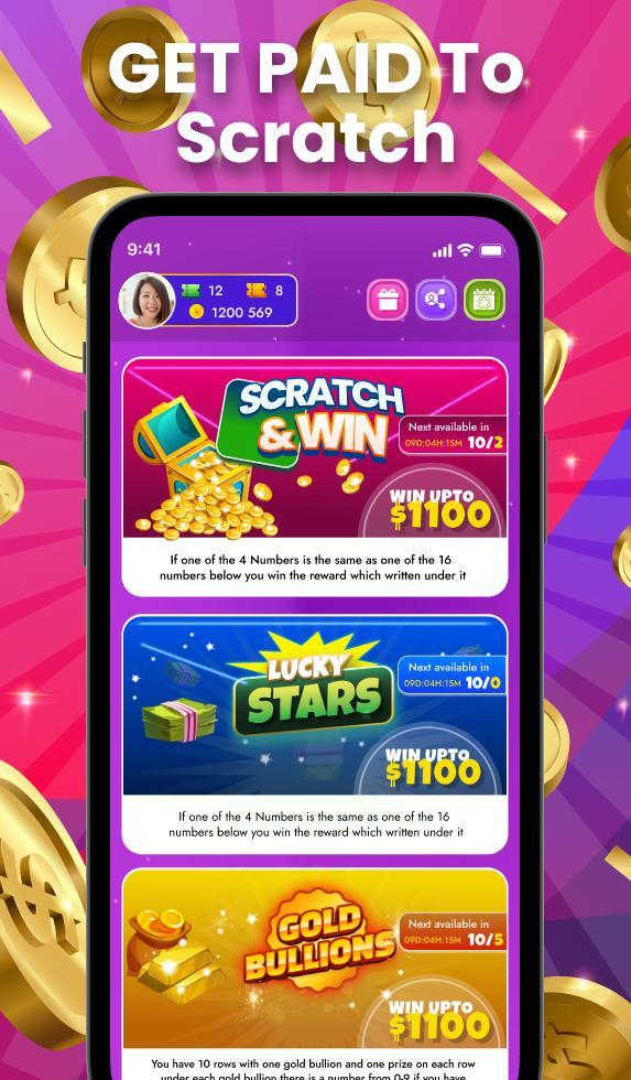 Scratch app - Money rewards! screenshot image 2_Popularmodapk.com