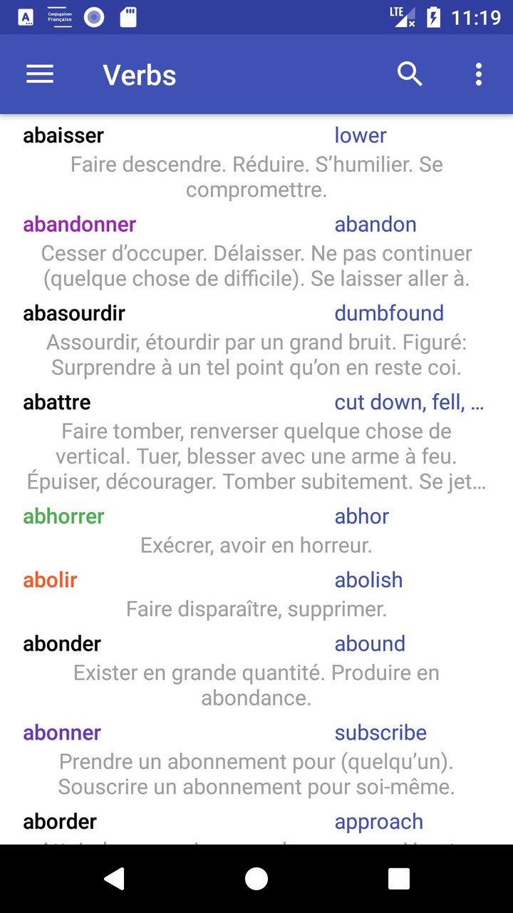 Conjugaison Française screenshot image 1_Popularmodapk.com