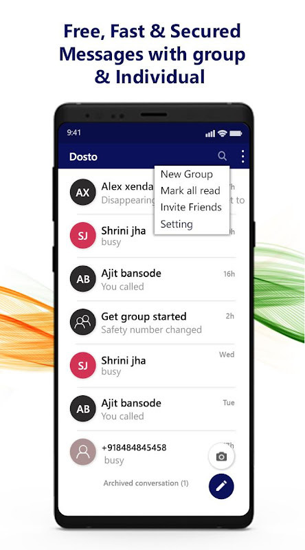 Dosto Messenger screenshot image 6_Popularmodapk.com