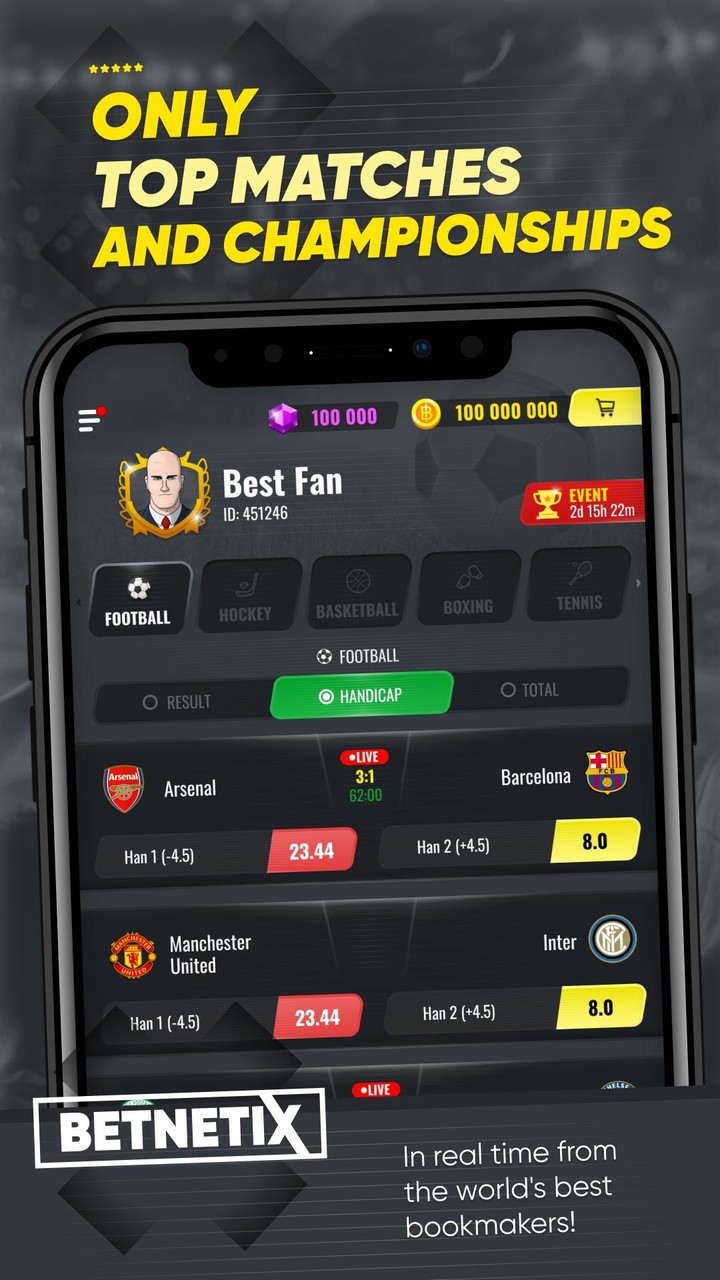 BetNetix - Sports Betting Game, Betsim with Odds screenshot image 23_Popularmodapk.com