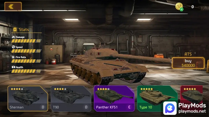 Tank Strike: Armored Warfare<span>(Unlimited Money)</span> screenshot image 3_Popularmodapk.com