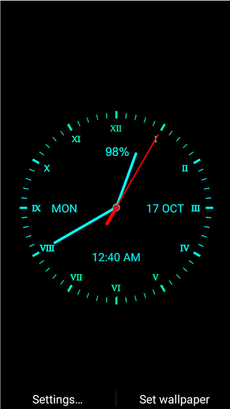 Analog Clock Live Wallpaper screenshot image 7_Popularmodapk.com