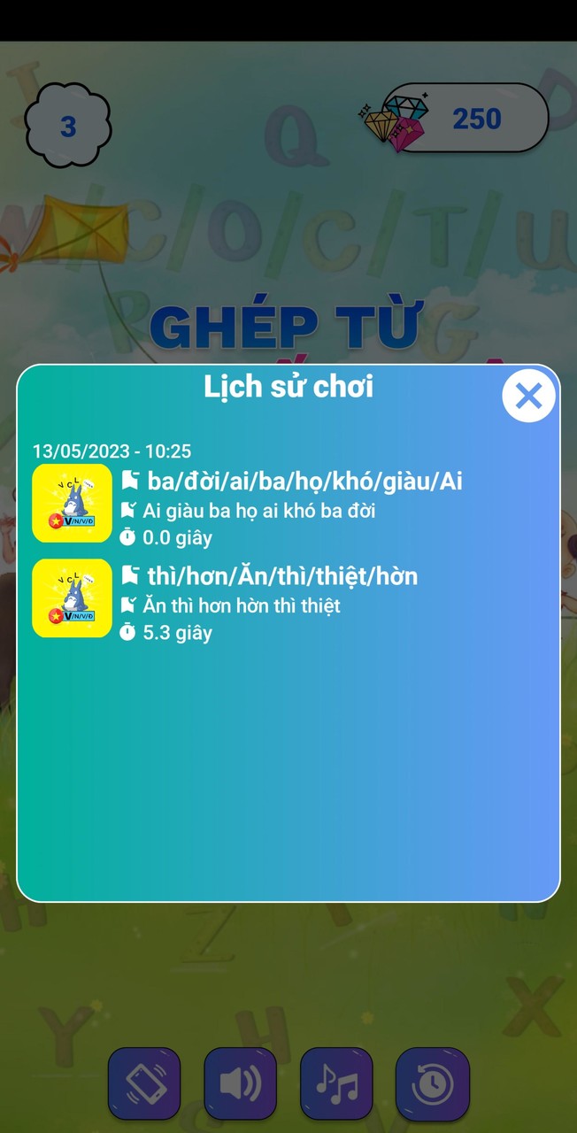 Vua Tiếng Việt - Ghép Câu Từ screenshot image 5_Popularmodapk.com