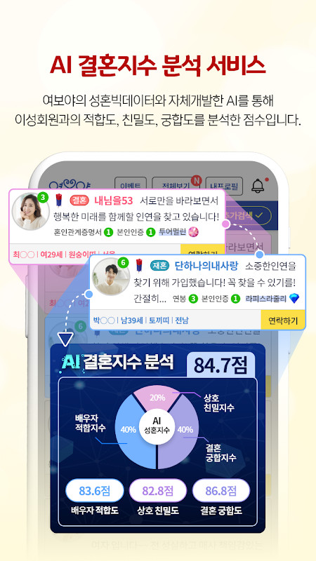 여보야 - 결혼, 재혼을 위한 중매쟁이 앱 screenshot image 8_Popularmodapk.com