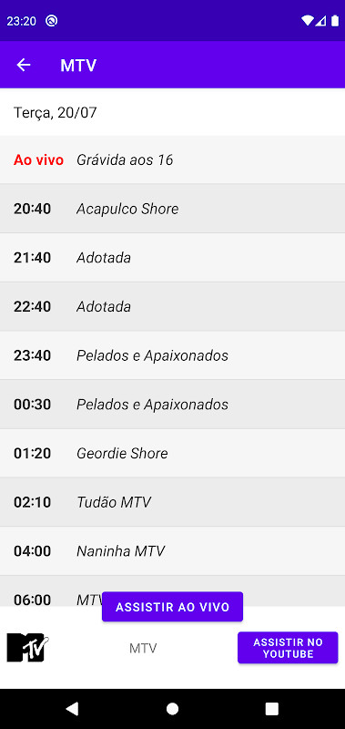 Tv Aberta -Guia de Programação screenshot image 3_Popularmodapk.com