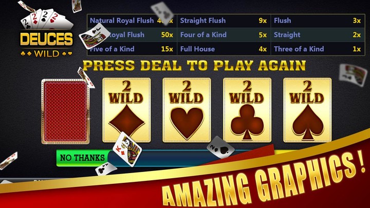 Deuces Wild - Video Poker screenshot image 3_Popularmodapk.com