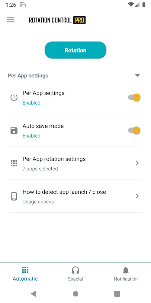 Rotation Control Pro<span>(Full Paid)</span> screenshot image 2_Popularmodapk.com