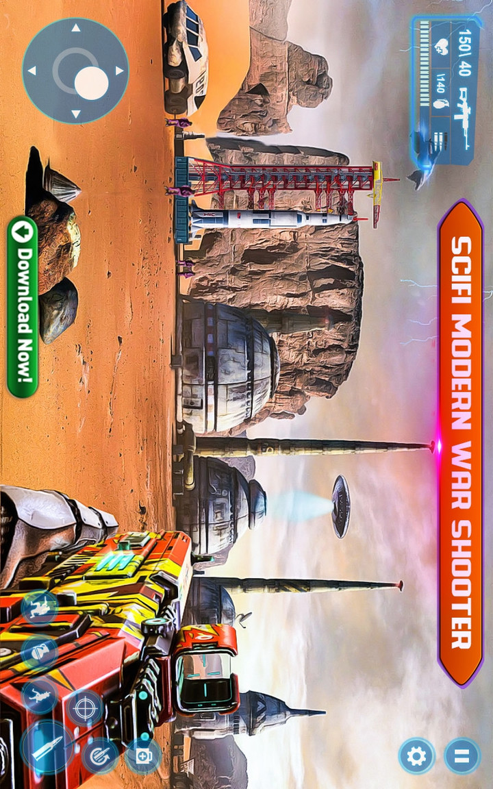 Sci-Fi Cover Fire – 3D Offline Shooting Games(MOD) screenshot image 2_Popularmodapk.com