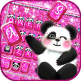 Hot Pink Panda keyboard Theme7.1.5_0329_Popularmodapk.com