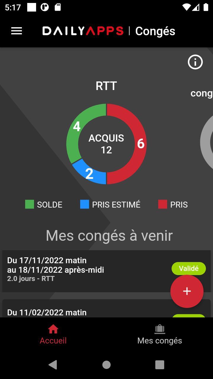 DAILYAPPS Congés screenshot image 9_Popularmodapk.com
