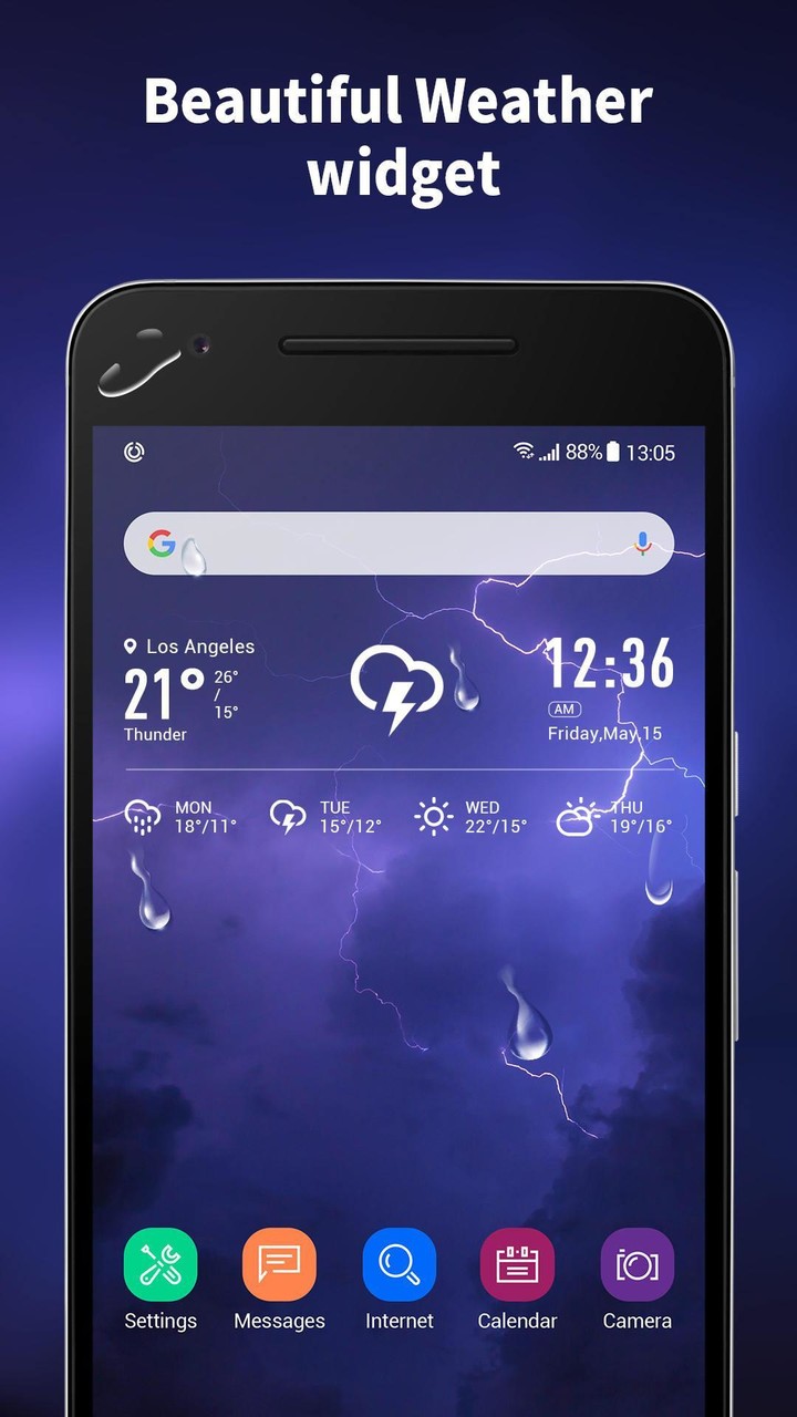 Hourly weather forecast and long-term report screenshot image 4_Popularmodapk.com
