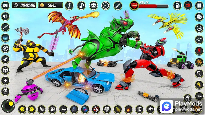 Rhino Robot - Robot Car Games<span>(God mode)</span> screenshot image 3_Popularmodapk.com