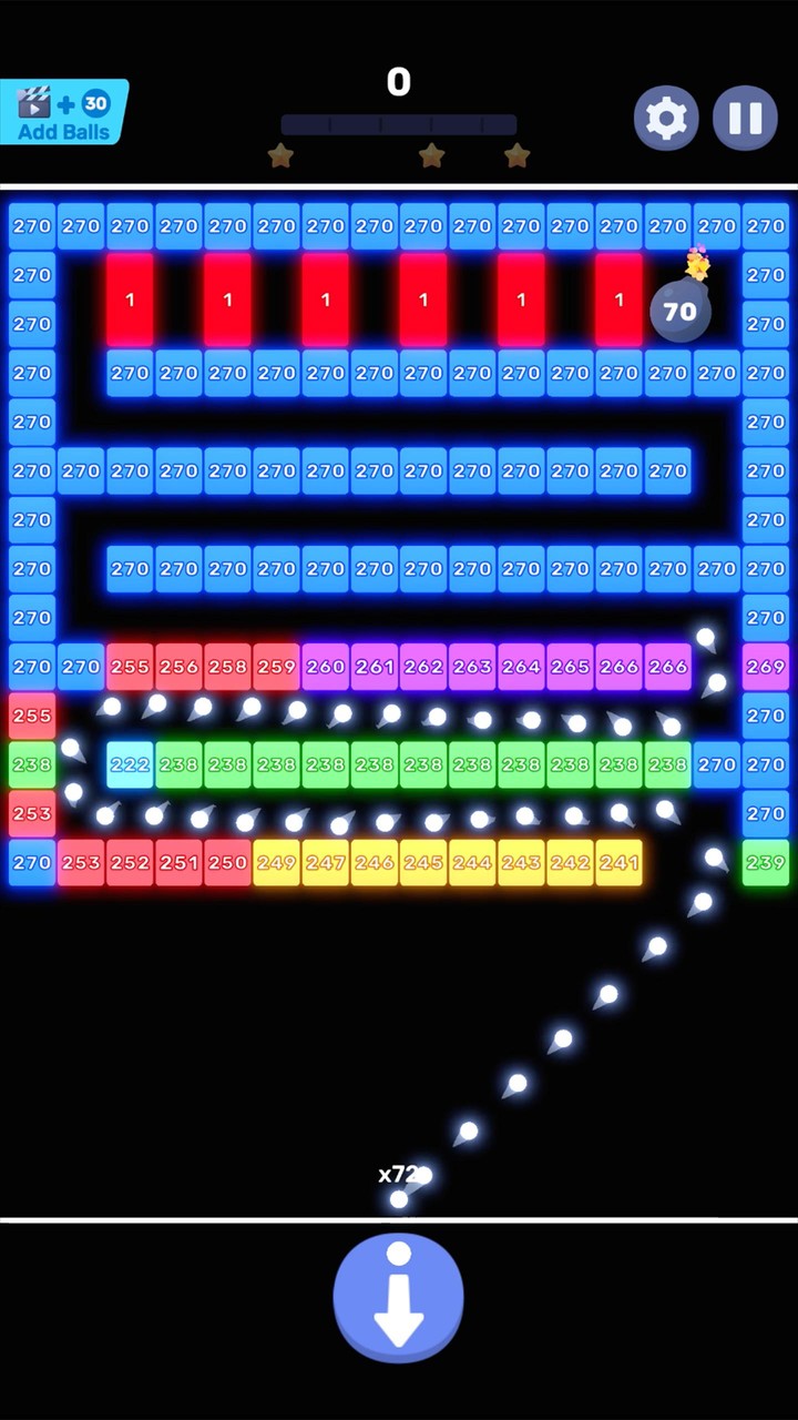 Glow Bricks Ball Crusher screenshot image 2_Popularmodapk.com