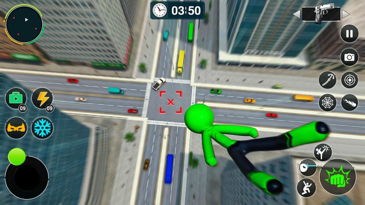 Flying Hero Stickman Rope Hero screenshot image 2_Popularmodapk.com